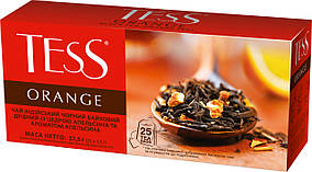Чай чорний ORANGE,1,8 м х 25шт, "Tess", пакет