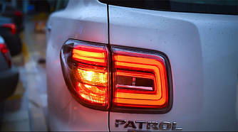 Діодні ліхтарі LED тюнінг оптика Nissan Patrol Y62 хром