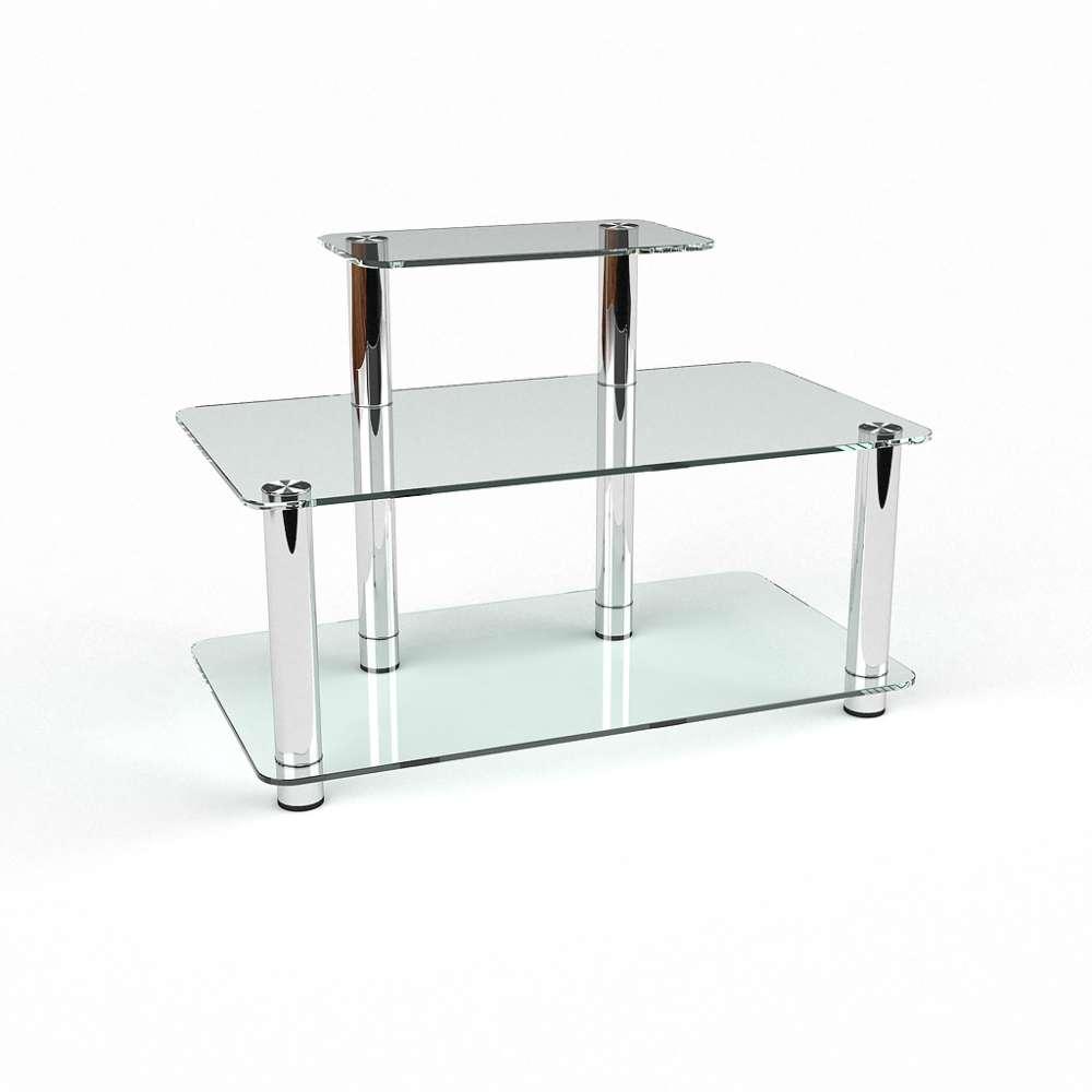 Тумба для ТВ зі скла у вітальню Нуміна прозора БЦ-Стол, фото 1