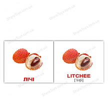 Картки Домана міні українсько-англійські "Фрукти/Fruit"