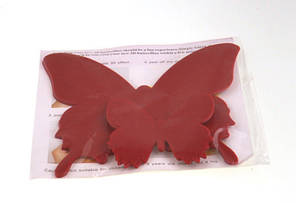 3D- метелики наклейки червоні 12 шт Б130, фото 4