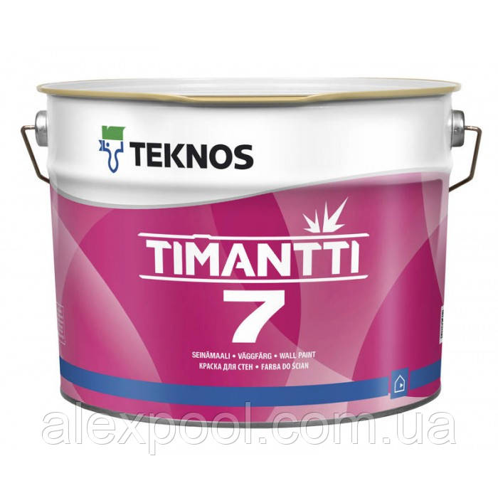 Teknos Timantti 7 0,9 л База 1 водорозчинна матова акрилатна фарба для стін і стель