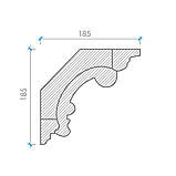 Карниз з гіпсу, гіпсовий карниз к-125 һ185х185 мм., фото 3