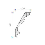 Карниз з гіпсу, гіпсовий карниз к-126 һ420х270 мм., фото 3
