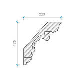 Карниз з гіпсу, гіпсовий карниз к-127 һ195х220 мм., фото 2