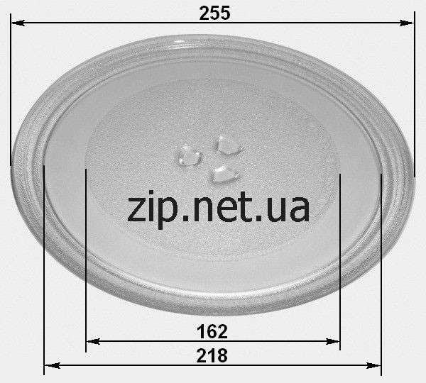 Тарілка для мікрохвильовки Daewo,Panasonic 255 мм.