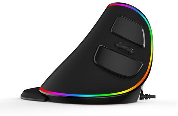 Вертикальна дротова миша Delux M618 Plus RGB