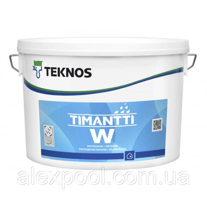 Teknos Timantti W 1 л водорозчинні акрилат для влагоизоляционных робіт Прозоро-зелений