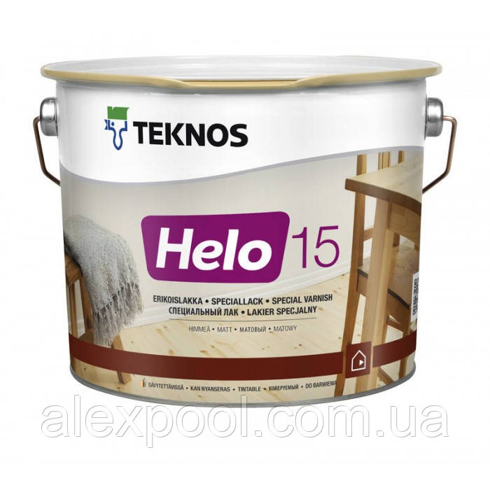 Teknos Helo 15 0,9 л матовий, уретан-алкідний лак для дерева