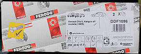 Комплект передніх гальмівних дисків на Renault Kangoo D=259мм/FERODO DDF1096, фото 2