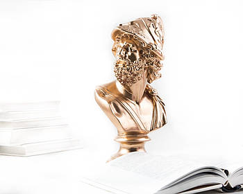 Гіпсовий бюст-скульптура Перикл (золотистий), 32,5 см