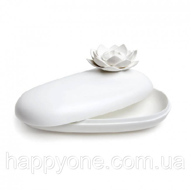 Скринька для прикрас та аксесуарів Lotus Pebble Box Qualy (білий)