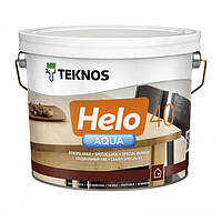 Teknos Helo Aqua 40 9 л полуглянцевый водоразбавляемый специальный лак для паркета