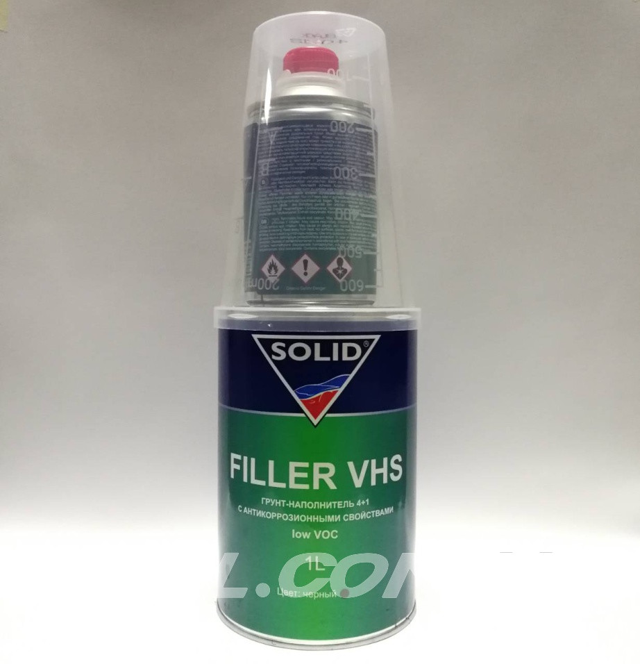 SOLID FILLER VHS Грунт-наповнювач антикорозійний LOW VOC 4:1 (комплект 1,25 л), чорний