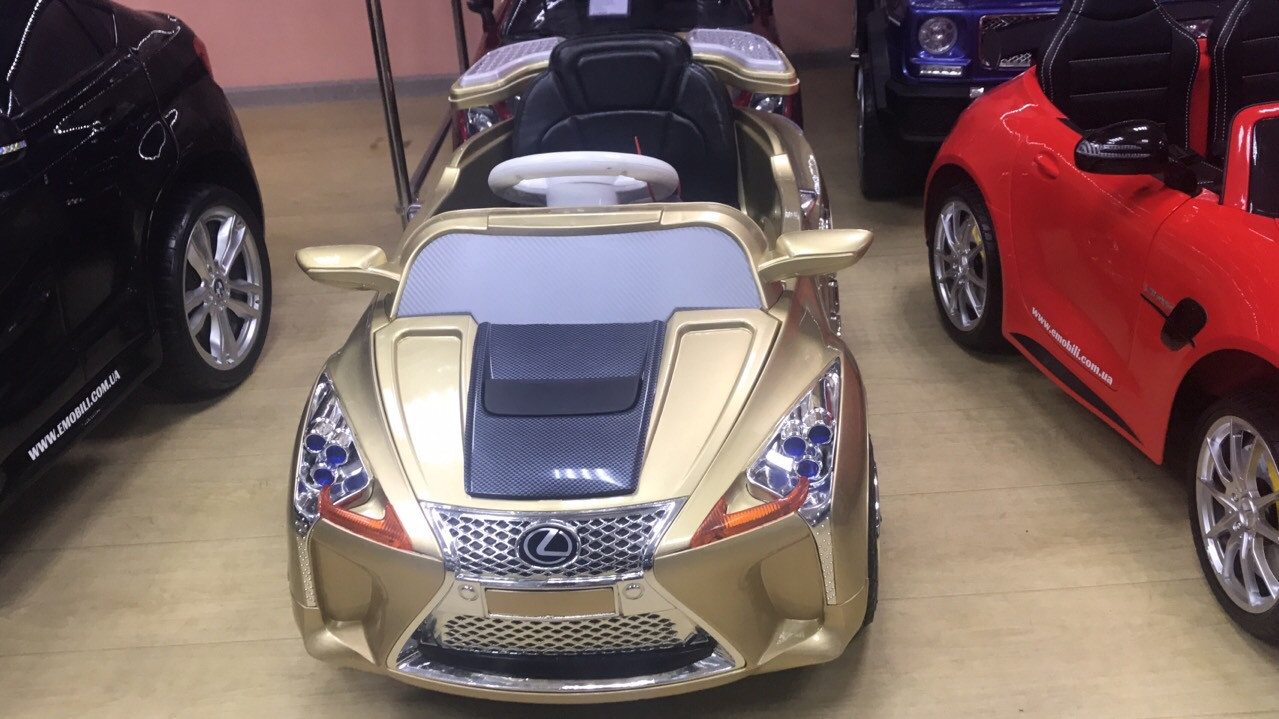 Дитячий електромобіль Lexus metalic, гумові колеса, індикатор акумулятора, живлення на ключі, фото 1