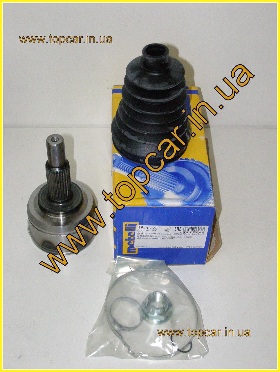 Шрус зовнішній 25*23 6ступка Renault Megane III 08- Metelli 15-1728, фото 1
