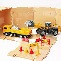 Ігровий набір спецтехніка, транспорт iPlay, iLearn Construction Site Vehicles Toy Set, Engineering Playset
