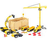 Ігровий набір спецтехніка, транспорт iPlay, iLearn Construction Site Vehicles Toy Set, Engineering Playset, фото 3