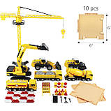 Ігровий набір спецтехніка, транспорт iPlay, iLearn Construction Site Vehicles Toy Set, Engineering Playset, фото 7