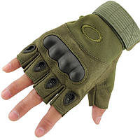 Тактические перчатки OAKLEY беспалые ОЛИВА (зелёные) размер XL