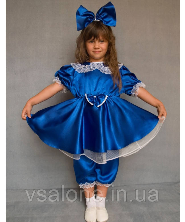 Дитячий карнавальний костюм для дівчинки Мальвіна Синій