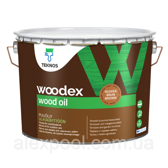 Teknos Woodex Wood Oil 2,7 л масло для захисту зовнішніх дерев'яних поверхонь