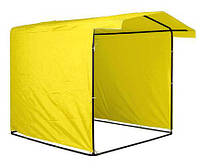Торговая палатка на каркасе 1,5х1,5м. цвет желтый