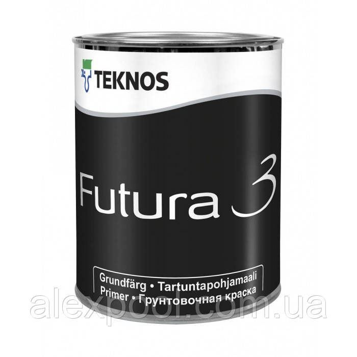 Teknos Futura 3 Біла 0,9 л матова, алкідна, грунтувальна фарба