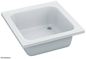 Душовий глибокий квадратний акриловий піддон Swan Martin 80х80х30 см