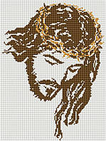 Алмазная мозаика ColorArt 30х40 Икона Иисус в терновом венке ST442