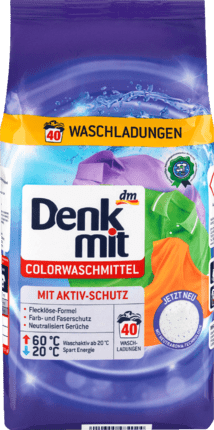 Пральний порошок для кольорової білизни Denkmit Colorwaschmittel Pulver, 40 Wl