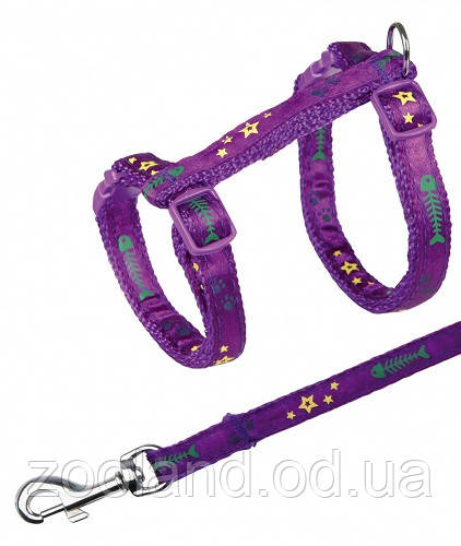 4209 Trixie Kitten Harness Star Шлейка з повідцем для кошенят, 22-36 см/10 мм