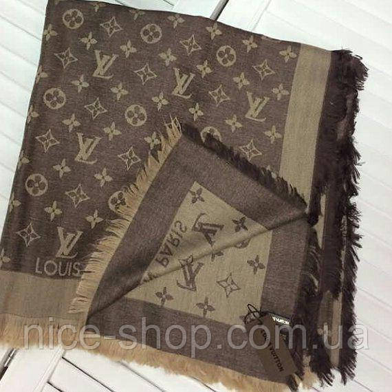 Хустка Louis Vuitton коричнево-бежевий комбі, фото 1
