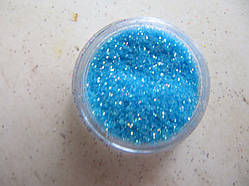 Пісок для дизайну нігтів блакитний.