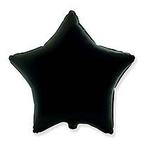 Фольгований куля-зірка чорний 18" Flexmetal