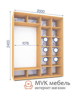 Шафа купе (11/24) 2000х600х2400