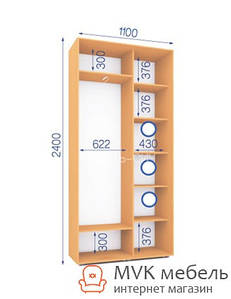Шафа купе (17/24) 1100х450х2400