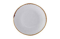Тарелка круглая 28 см. фарфоровая, серая Seasons Gray, Porland