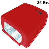 UV Лампа для Нігтів 36 W для Сушіння Гелів і Гель-Лаків Червона