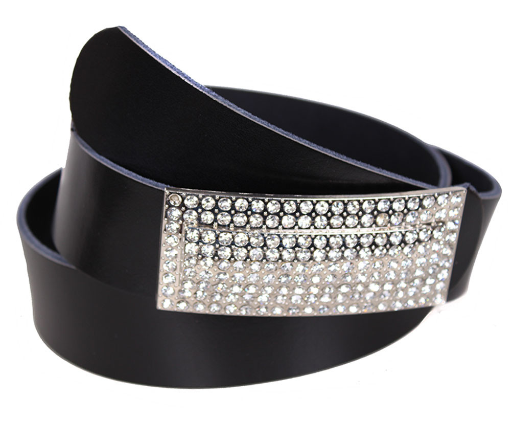 Жіночий ремінь з натуральної шкіри OC1212-22 чорний, фото 1