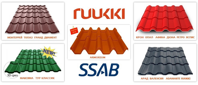 Виды металлочерепицы Виды металлочерепицы