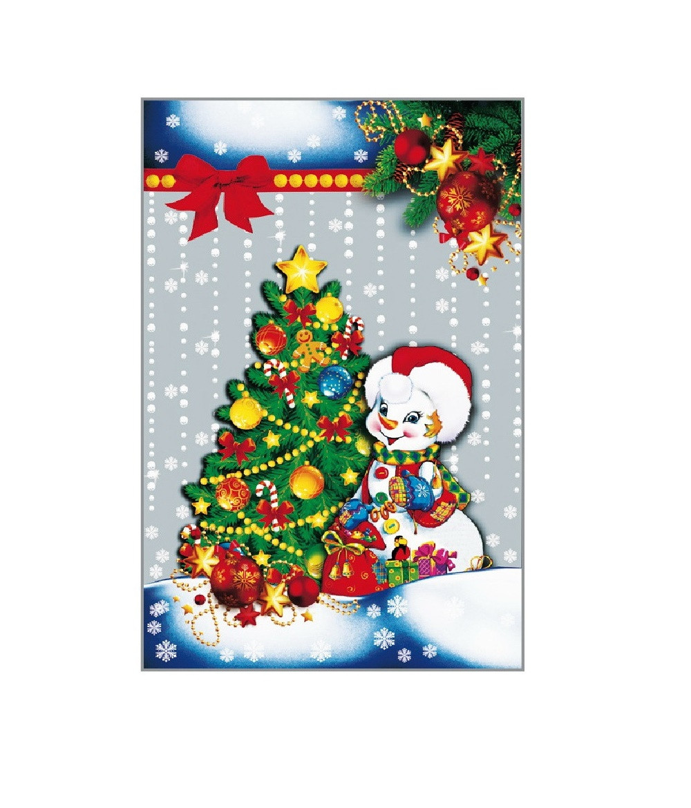 Пакет Подарунковий Новорічний 20х30 (100 шт), (для пакування подарунків), фото 1