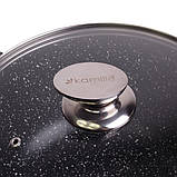 Каструля з кришкою Kamille 2.3 л з литого алюмінію з антипригарним покриттям і для індукції і газу KM-4404, фото 4