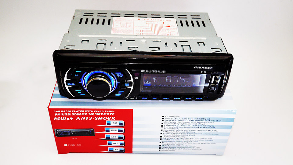 Автомагнитола 1136 ISO - MP3+FM+USB+SD-карта! - фото 1 - id-p550643326