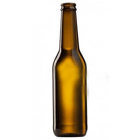 Пивна пляшка 0,33 літра (коричневе скло) під кроненпробку