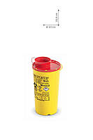 Одноразовый круглый контейнер желто/красный AP Medical PBS объемом 0.8 л