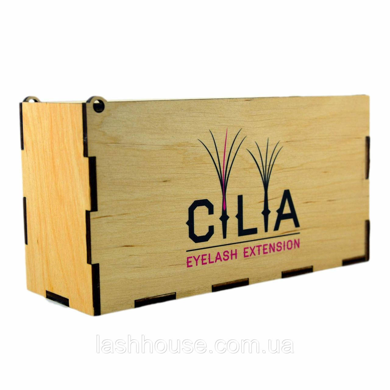 LashBox Для Ресниць Cilia [Wood] (Лешбокс З 10 планшетками)