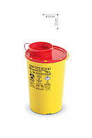 Одноразовый круглый контейнер желто/красный AP Medical PBS объемом 2 л
