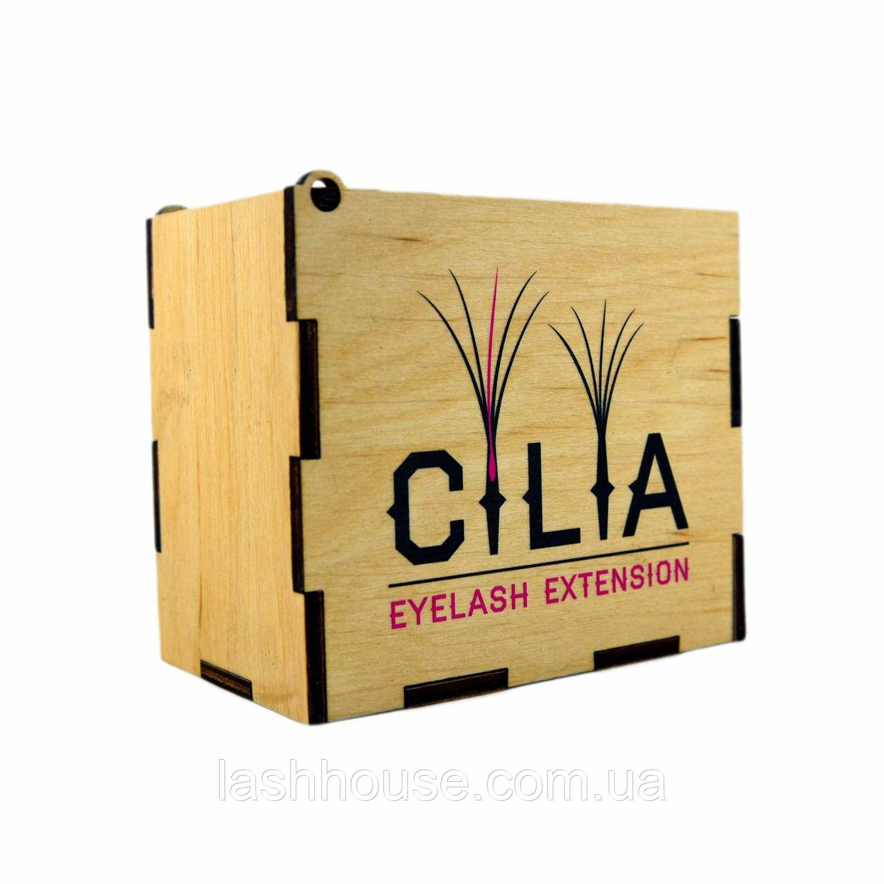 LashBox Для Ресниць Cilia [Wood] (Лешбокс З 5 планшетками)