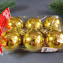 Набір золотих глянцевих кульок 6 шт, Діаметр 5 див., фото 5